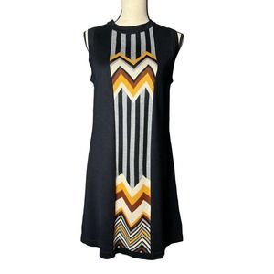 NEW Missoni Women's Sleeveless Sweater Dress Size M in Black w/SW Inspired Print